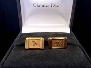 ■美品■№0651【Dior】ディオール 【ゴールド】■カフス♪