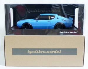 IG 3219 1/18 LB-WORKS Kenmeri 2Dr Light Blue イグニッションモデル リバティーウォーク ケンメリワークス レイトバージョン