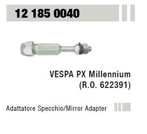 RMS 12185 0040 社外 ブラケット バックミラー ベスパ PX 11-16 差し込みタイプ用