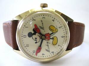 【YT-TC40-4】SEIKO/セイコー 5000-6030 Mickey Mouse、ミッキーマウス 3針手巻 稼働品