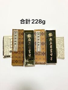 中国墨　鉄斎翁書画宝墨　合計228g 国華第一　油煙 101　曹素功　上海墨廠出品　説明書付き　書道　水墨画　墨絵　習字 書道具 唐墨 古墨 