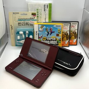 1円～/Nintendo/任天堂/ニンテンドー/DS/i/LL/ワインレッド/ソフト・付属品付/ゲーム/本体/カセット/おもちゃ/動作確認済/ジャンク/R036