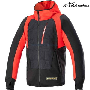 在庫あり アルパインスターズ ジャケット 4201824 MO.ST.EQ HYBRID HOODED BLACK FLAME RED(1463) サイズ:2XL