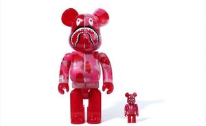 BE@RBRICK BAPE CLEAR ABC CAMO SHARK 100％ & 400% PINK ベアブリック ベイプ　エイプ　クリア エービーシー カモ シャーク ピンク