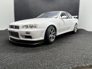 ★ 1/24 R34 BNR34 スカイライン　ミニカー　モデルカー　ダイキャスト合金製　ドア・ボンネット　開閉　ギミック有り　★