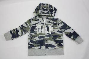 GAP　BABY GAP　フルジップパーカー　迷彩柄グレー　８０ｃｍ