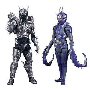 【未開封品】バンダイ 掌動-XX 仮面ライダーSHADOWMOON＆蟷螂怪人セット（仮面ライダーBLACK SUN）