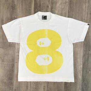 ★青山限定★ 手刷り 8周年記念 Tシャツ シリアルナンバー入り 100番 Mサイズ bape a bathing ape エイプ ベイプ nigo handprint