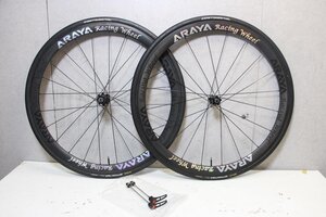 ○ARAYA アラヤ racing wheel RIM シマノフリー 11/12s対応 チューブラー カーボンホイールセット