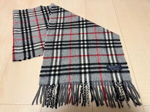 BURBERRY　バーバリー　マフラー　カシミア100％　グレー　送料無料!!!