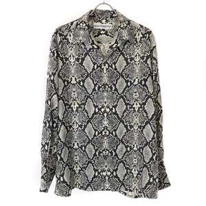 WACKO MARIA ワコマリア 23AW PYTHON OPEN COLLAR SHIRT パイソンオープンカラーシャツ ブラック L ITUYMQX7E64O