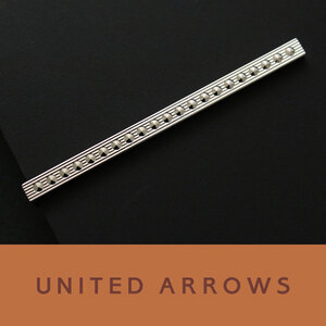 4644◆ユナイテッドアローズ◆ネクタイピン◆シルバー ピンドットライン◆タイピン～タイバー◆上質セレクトショップ～UNITED ARROWS◆新品