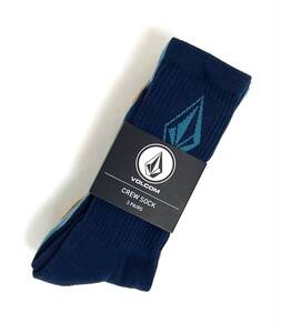 VOLCOM ボルコム D6332204CBL② メンズ 靴下 27-30cm 3個セット Socks 3PK US9-12 ロゴ ソックス Logo 3色 ヴォルコム 新品 即決 送料無料