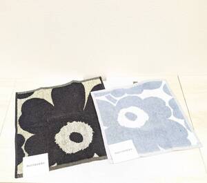 ☆未使用タグ付き！！人気のウニッコ柄 marimekko マリメッコ UNIKKO ウニッコ ミニタオル ハンドタオル 2枚セット 【B16935AK】