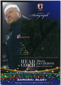 Jカード 2014 サッカー日本代表 サッケローニ 監督 Alberto Zacheroni 直筆サインカード 25/25 Authentic Autographed Card ラストナンバー