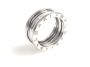 ブルガリ　BVLGARI　ビーゼロワン　3バンド　リング　指輪　サイズ　刻印＃53/実寸11～12号　750/ホワイトゴールド9.2ｇ　YAS-9191