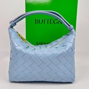 BOTTEGA VENETA 極美品 ボッテガ・ヴェネタ ハンドバッグ クラシックなスタイル ブルー レザー