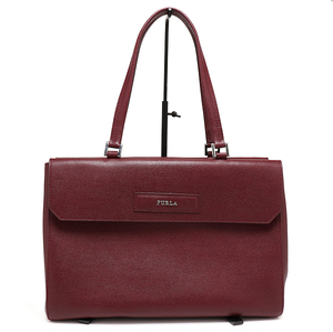 美品 フルラ ハンドバッグ レザー ワインレッド レディース FURLA