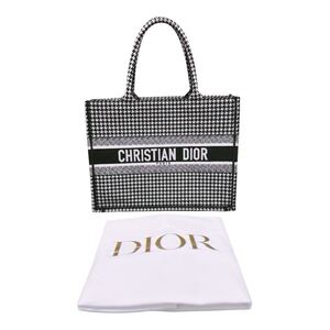 【1円スタート 確実正規品 】新品同様 Christian Dior クリスチャンディオール ブックトート ミディアム 千鳥格子 ハウンドトゥース