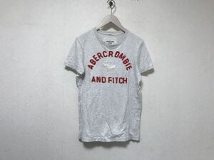 本物アバクロアンドフィッチAbercrombie&FITCHコットン半袖TシャツメンズサーフアメカジミリタリービジネススーツゴルフグレーS