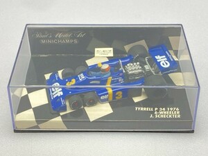 ミニチャンプス 1/43 TYRREL P 34 1976 6-WHEELER elf 3 ブルー 430760003 [16-177]