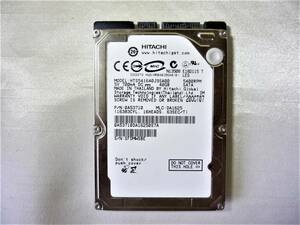 【使用時間-22時間】　 HITACHI HDD 40GB　2.5インチ　内蔵HDD(SATA)　5400RPM　正常/現状品