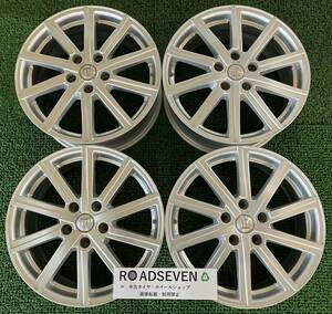 ★Aphrodite アフロディーテ 17インチ 17×7J +53 PCD114.3 5H ハブ:約73mm 4本Set シルバー系 社外アルミホイール 中古品 ★送料無料