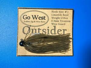 GoWest 【Outsider】No.27 スモラバ (1/16oz ・0.4mm チタンガード) Color:Dark Watermelon Black flake・Watermelon Red flake