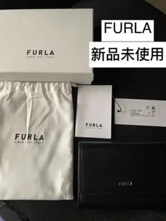 FURLA 新品未使用 三つ折り財布　ブラック