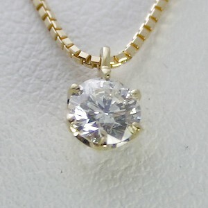 ダイヤモンド ネックレス K18 一粒 1.0ct 鑑定書付 1.00ctup Eカラー FLクラス 3EXカット H&C CGL