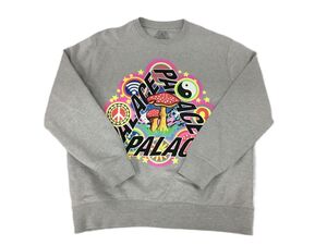 K11-421-127▲【美品】PALACE 5G Crew Grey Marl パレス 5G クルー ネック グレー マール マジックマッシュルームワールド スウェット XL