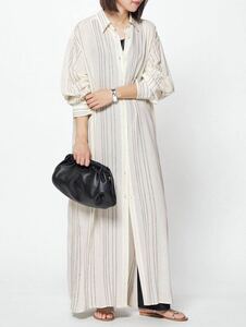 AP STUDIO Striped SH Dress ストライプ シャツワンピース ロングワンピース