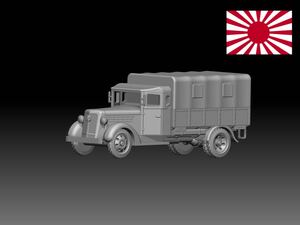 HINODE 1/144レジンキット　未塗装 WW2 日本陸軍 九七式自動貨車　トラック　軍用車両　A ワールドタンクミュージアム250124