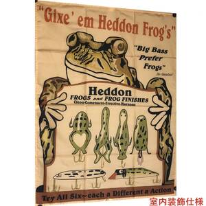 HEDDON へドン 旗 バス 釣り HD03 オールド ルアー ZEAL トップ オールドルアー アメリカ フラッグ ポスター