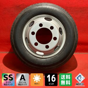 【個人宅配送不可】新車外し品 225/70R16 16×6K 128-8TC 6H 2022～2023年製 エルフ等 タイヤ＆ホイール1本【47139893】