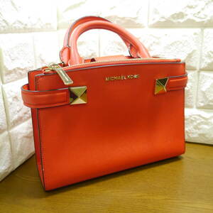 K1 □ MICHEL KORS □ マイケルコース　ハンドバッグ　オレンジ系　中古