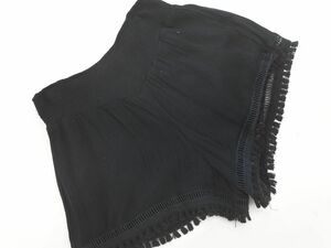 ネコポスOK Abercrombie & Fitch アバクロンビー＆フィッチ フリンジ ショート パンツ sizeM/黒 ■◆ ☆ dgb3 レディース