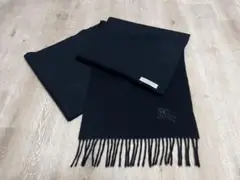 BURBERRY　バーバリー　マフラー　カシミア100％　ブラック　美品