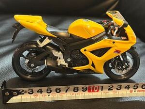 1/12スケールSUZUKI GSX-R600 黄色 イエロー 鈴木 スズキ ダイキャストバイク ミニカー オートバイ マイスト Maisto 完成品