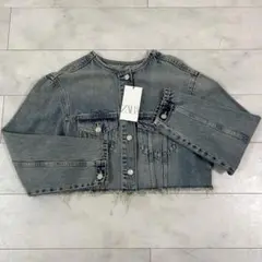 【新品未使用品】ZARA クロップドデニムジャケット