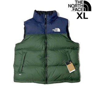 1円～!売切!【正規新品】THE NORTH FACE◆1996 RETRO NUPTSE VEST ダウンベスト US限定 ヌプシ 700フィル アウトドア(XL)緑 紺 190122