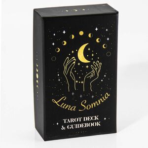 【新品】 TAROT Luna Somnia ルナソムニア タロットカード 占いオラクルブラック ゴールド ガイドブック付き