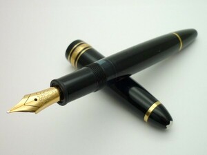 1000円スタート 万年筆 MONTBLANC モンブラン マイスターシュテュック No.146 ペン先4810 14C 585刻印 ブラック 文房具 筆記用具 TAG K722