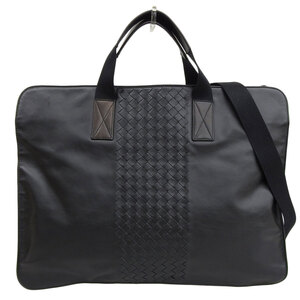 ボッテガヴェネタ BOTTEGA VENETA ビジネスバッグ 2WAY ショルダーバッグ レザー ブラック メンズ 4080