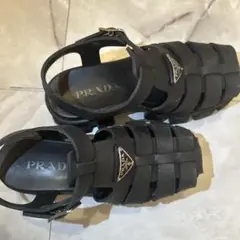 PRADA ブラック サンダル　26.5cm 安心鑑定あり