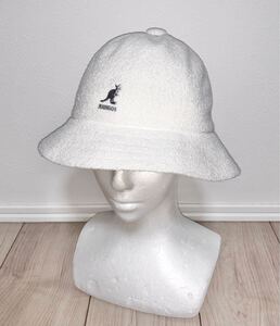 良品 KANGOL Bermuda Casual 0397BC M カンゴール バミューダ カジュアル メトロハット バケットハット ベルハット ホワイト 白 男女兼用