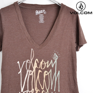 ST1589 ボルコム VOLCOM Tシャツ 女性 M 肩39 スノーボード メールxq