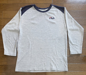 FILA フィラ ロングスリーブ 長袖 Tシャツ グレー 灰色