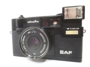 ☆良品 MINOLTA HI-MATIC AF オートフォーカス レンズシャッターカメラ 動作品/ROKKOR F2.8 38mm ミノルタ