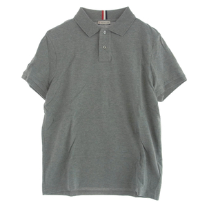 MONCLER モンクレール MAGLIA POLO MANICA CORTA マグリア 袖ロゴ 半袖 ポロ シャツ グレー系 S【中古】